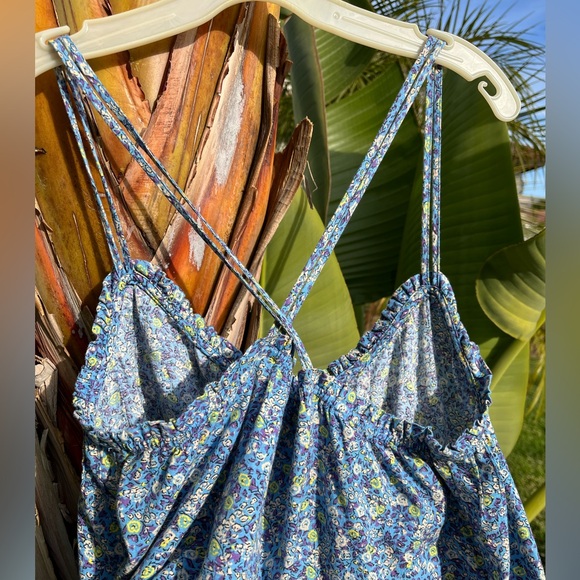 Universal Thread Spaghetti Strap Dress Sundresss Lounge Pockets Tiered Loose - Picture 6 of 8